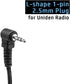 2 X Clip Ear Earpiece Headset for Uniden Radio, Walkie Talkie Ear Hook with Mic PTT 2.5mm 1-pin
