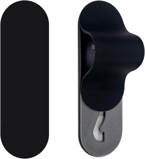 Momostick Flatstick, Cell Phone Finger Grip Strap Holder for Hand, Cell Phone Stand, New Slim Finger Loop Selfie Grip Compatible with Most Smartphones - Matte Black
