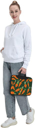 JIPOFD Happy carrot Print Structured Laptop Bag Oxford Cloth Briefcase Padded Shoulder Case with Front Pockets