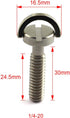 HJ Garden 2pcs D-Ring Stainless Steel Camera Fixing Screws, 1/4-20 Thread for Tripod Monopod QR Plate