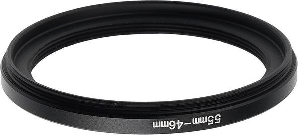 GZNLY 55mm to 46mm Step Up Ring Filter Adapter Black Metal Step up