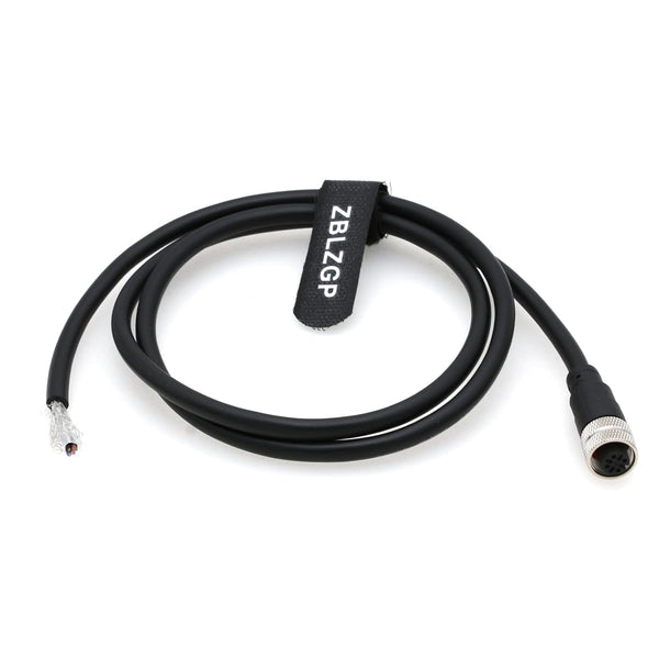 M12 Actuator Sensor Signal Cable A Coded 4 Pin Female for Industrial Controls Automation Network, 1M