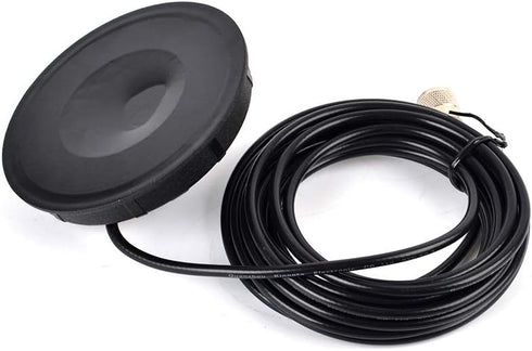 YNIBST 4.5 Inch SO239 Mount,16.4 ft.RG-58 PL-259,for Mobile Magnetic Antenna Cable with HF VHF UHF Mobile Ham Radio
