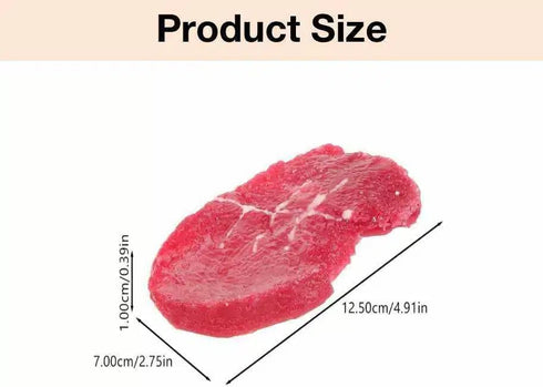 VOSCHOIX Fake Steak Prop : Realistic Food Steak Ornament Simulation Play Food Meat Model for Home Restaurant