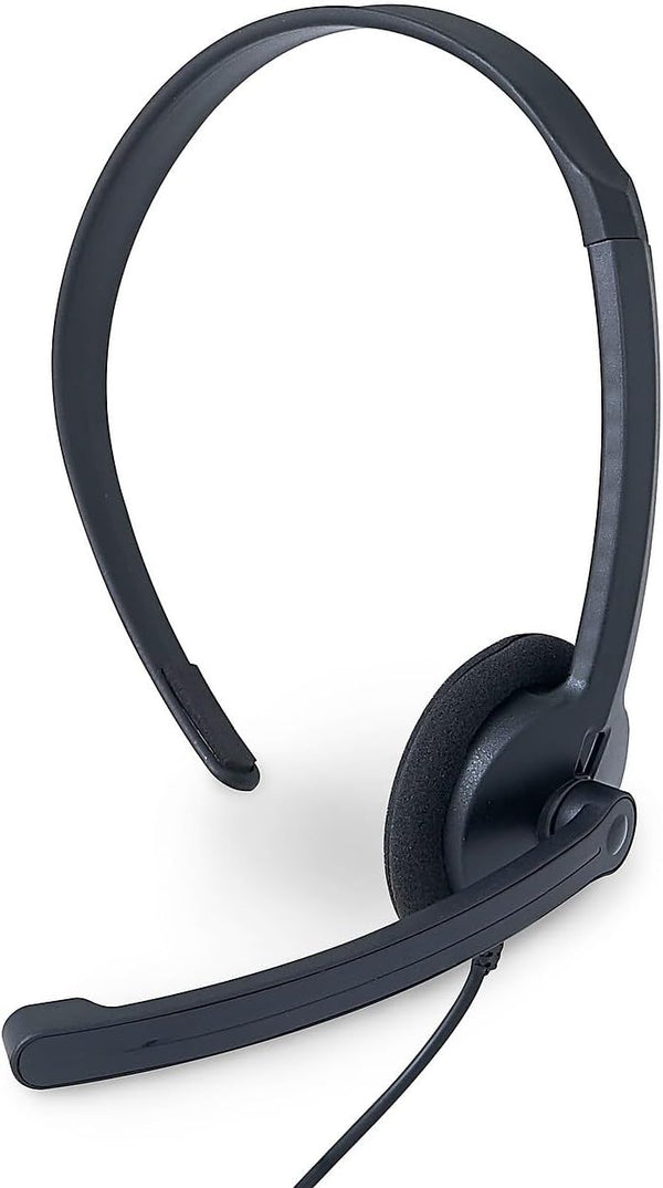 Verbatim Mono 3.5mm Headset with Microphone and in-Line Remote in Black