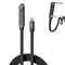 Sideways Phone Charger, 2 in 1 Invisible Holder Charger Cable, 240W Braided