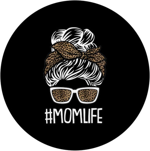Mom-Life Mothers-Day Leopard Print Mama Mommy PopSockets Swappable PopGrip