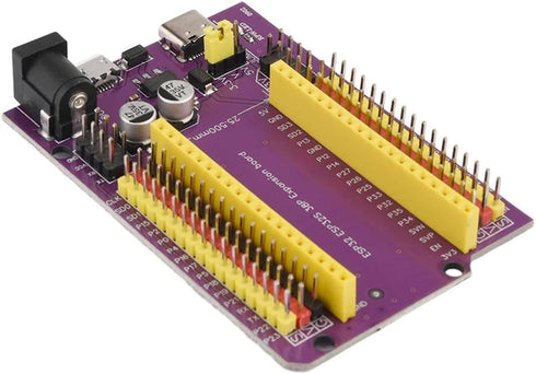HiLetgo 3pcs ESP32 ESP32S 38 Pin Expansion Board ESP32-DevKitC-32 ESP-WROOM-32 CP2102 Expansion Shield Board Micro USB & USB C/Type-C Dual USB WiFi Bluetooth Dual Core Expansion Board