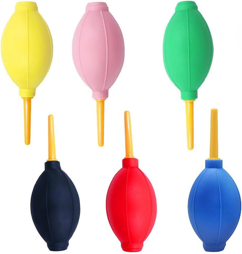 6 Pcs Hand Held Cleaning Tools for Cameras, Watch, Cell Phone, Lenses - Silicone Air Blower for Dust Removal, Ink