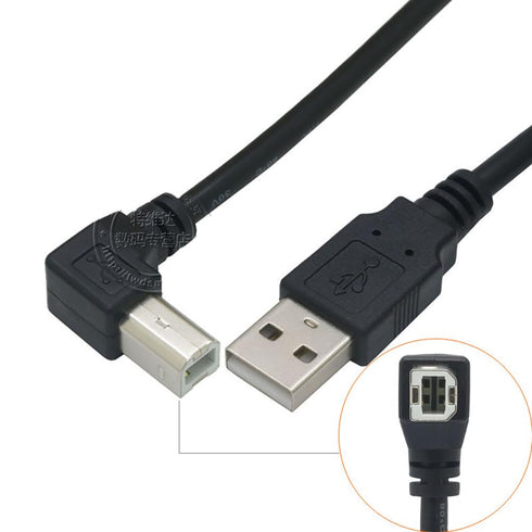 Tivid 59" 2.0 90 4.9 USB High Speed Right Angle Printer/Scanner Cable - Degree USB A Male to B Male - Feet