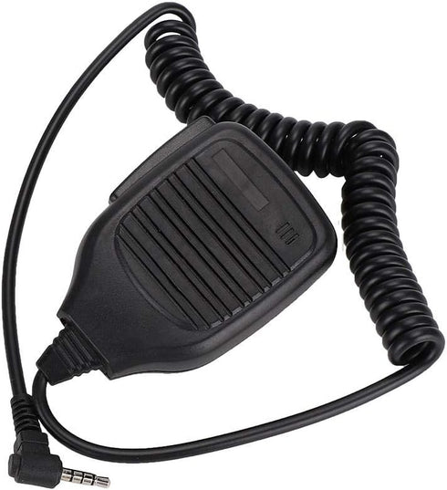 Handheld Speaker Mic, 3.5mm Walkie Talkie Shoulder Microphone with PU Wire for Yaesu, Two-Way Radio