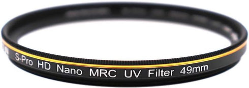 49mm UV Filter, S-Pro HD Nano MRC Ultraviolet Protection Filter, Multicoated, Ultra-Slim, Lens Cloth Kit
