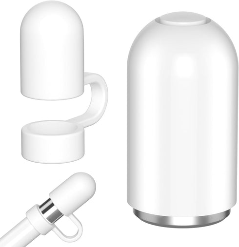 APETOO Magnetic Replacement Cap with Silicone Cap Holder for Apple Pencil 1st Gen,