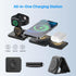 Wireless Charging Station 3 in 1 - Foldable Magnetic 15W Travel Multiple Devices Fast Charger for iPhone 15/14/13/12