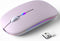 Wireless Bluetooth Mouse, Rechargeable LED Dual Mode Mouse (Bluetooth 5.2 and USB Receiver) for Laptop/Desktop