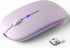Wireless Bluetooth Mouse, Rechargeable LED Dual Mode Mouse (Bluetooth 5.2 and USB Receiver) for Laptop/Desktop