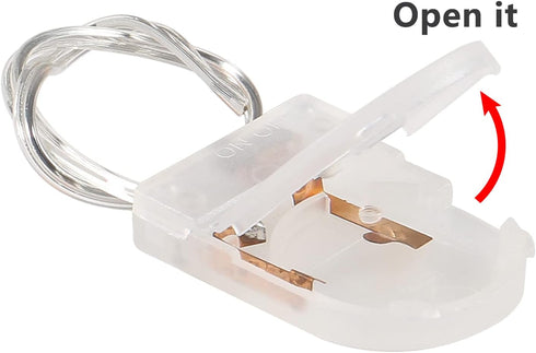 5pcs Button Battery Holder with Switch for CR2032 Coin Cell Battery, Storage Boxes with Wires (Clear)