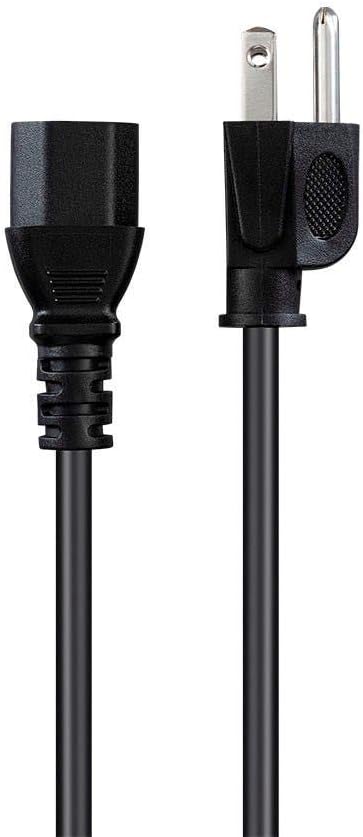 Monoprice Power Cord - NEMA 5-15P to IEC 60320 C13, 18AWG, 8ft, Black