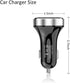 LIHAN 3 USB Car Charger - 12V/24V Voltage Meter, QC3.0 Output, Compatible with iPhone, iPad, Samsung