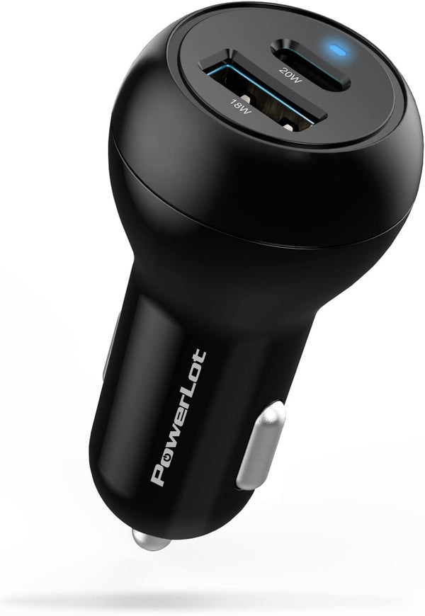 USB C Car Charger Adapter - 12V Multi Port, 38W 2 Port Car Charger, PD 20W & QC 18W for iPhone 14/13/12 and More
