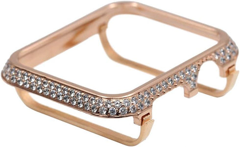 Bling Crystal Metal Case Compatible for Apple Watch Series 1 2 3 Diamond Protective Cover