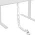 VIVO Vertebrae Cable Management Kit, Adjustable Quad Entry Wire Organizer for Home Office, White