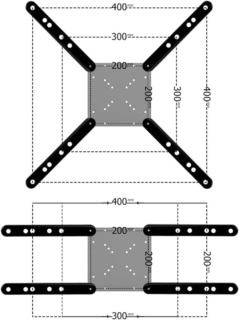 IFCASE 32 55 inch 200x200mm 400x400mm 300x300mm (2.0) Steel Adapter Bracket Convert for Screens to LCD LED TV VESA