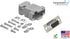 CompuCablePlusUSA.com DB9 Female Solder Cup Connector Plastic Hood DIY Kit - Includes DB9 Connector, Plastic Hood, and
