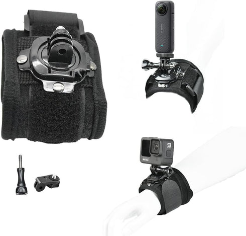 Action Camera Accessory Kit for Insta360 X4, X3, One RS, Ace Pro, Ace, GoPro Hero 12 - Chest Strap, Head Strap, Wrist