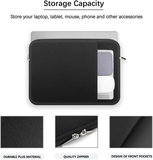 Laptop Sleeve for MacBook Air/Pro 13 inches (M4 M3 M2 M1 Chip 2025-2020) with 2 Pockets, Tablet Bag Case Accessories,