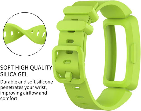 Watbro Kids Bands Compatible with Fitbit Ace 2, Colorful Soft Silicone Replacement Strap for Boys Girls 6+