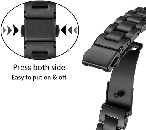 XIHAMA Mi Band 8 Watch Band, Stainless Steel Metal Replacement Strap for Xiaomi Mi Band 8 Tracker Smartwatch