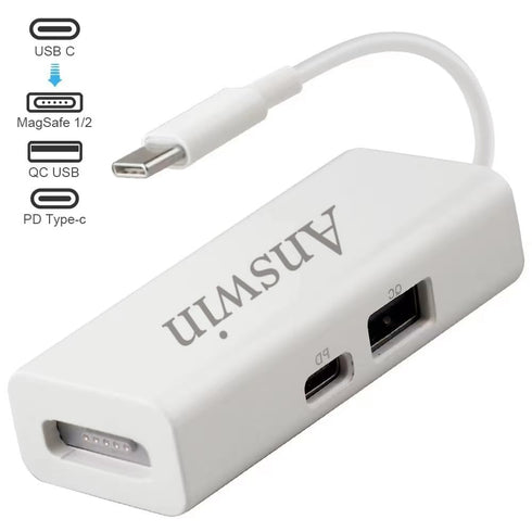 Mag-Safe to USB C Adapter, 3-in-1 Mag-Safe 1 & 2 Adapter for iPhone 15 Series, M1/M2 MacBook