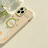 iPhone Case - Cute Caroon Duck with Frog Hat Soft Design (Beige, iPhone 14)