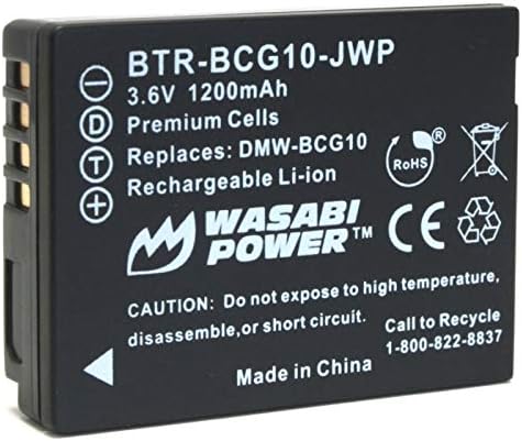 Wasabi Power Battery for Panasonic DMW-BCG10, DMW-BCG10E, DMW-BCG10PP