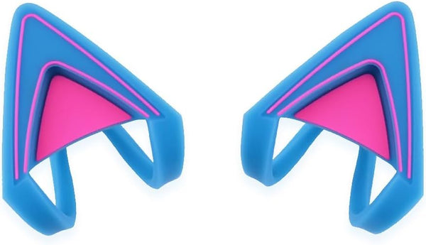 Glow in Dark Silicone Cat Kitty Ears, Lovely Fluorescent Cat Ears for Bose/Razer/HyperX/Corsair/SteelSeries
