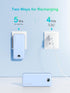 Portable Charger with Built-in Cables and AC Wall Plug, USB C 12000mAh Slim Power Bank Fast Charging for Smart Phones,