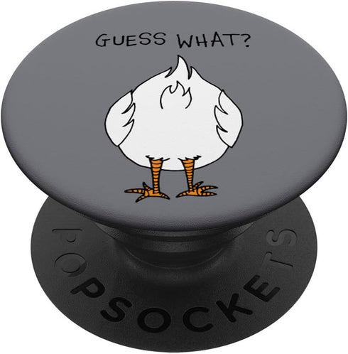PopSockets Swappable PopGrip - Funny Corny Dad Joke design Guess What Chicken Butt