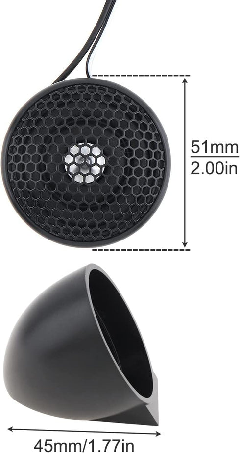 2pcs Car Tweeter Loudspeaker 150W 4Ohm Audio Subwoofer Silk Film for Car Modification Car Audio Modification Nondestructive