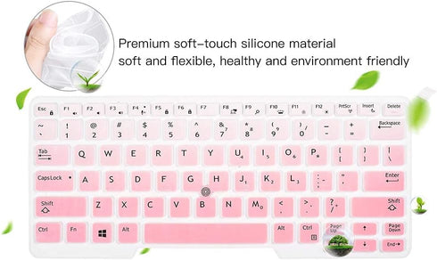 Dell Keyboard Cover Skin for Latitude 5480 5490 7490, E3340 E7450 E7470 E5450 E5470 E5491 E7480, Ombre Pink (US Layout)
