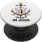 Anchored in Jesus Anchor Women's Nautical Anchor Flower PopSockets Standard PopGrip