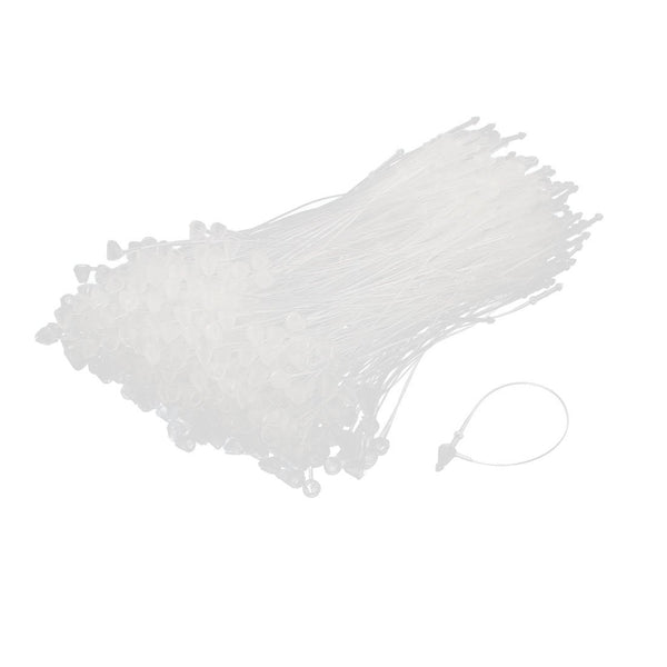 uxcell 80mm Snap Lock Pin Security Loop Plastic Tag Fastener Cable Tie, 500pcs (Pack of 500)