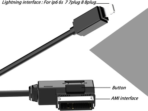 AMI Charging Cable Adapter for Audi VW Jetta Tiguan, 1M AUX MMI MDI Car Charge Cable (Charge ONLY)