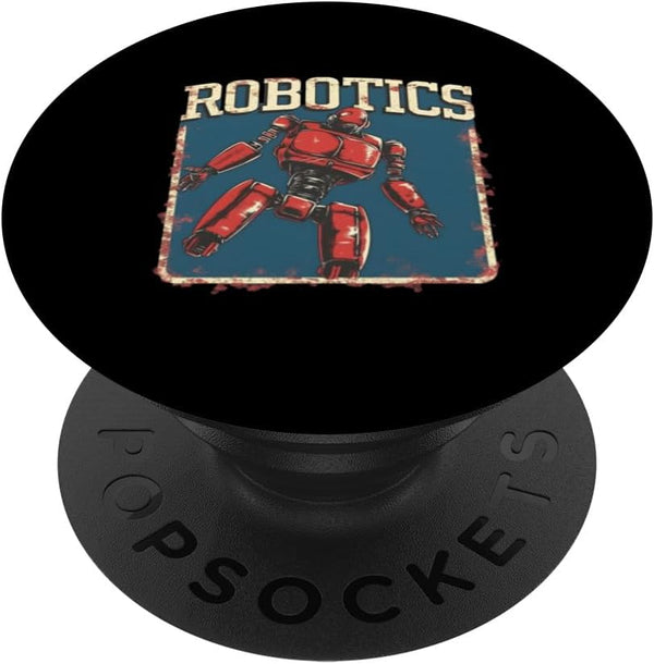 Retro Vintage Robotics Robot Engineer PopSockets Standard PopGrip