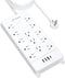TROND Power Strip Surge Protector 15 ft Cord, Flat Plug with USB C, 13 Wide Spaced Outlets, 4000J, 32W Quick Charge