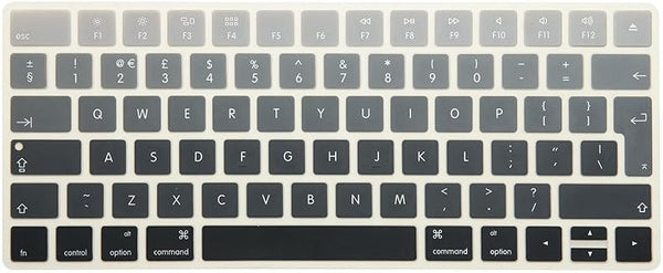 HRH Silicone Keyboard Cover Skin Protector for Magic Wireless Keyboard MLA22LL/A (A1644, 2015 Released), Ombre Grey,