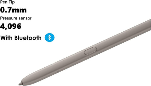 S24 Ultra S Pen with Bluetooth, Replacement for Galaxy S24 Ultra 5G, 4096 Pressure Sensor, Light Gray