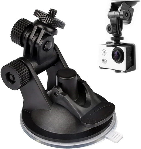 2 Pack Dash Cam Suction Cup Mount with 1/4 Screw Thread for Car Dashcam, GPS, Action Camcorder