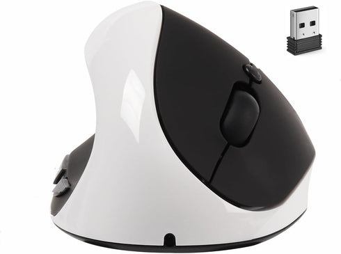 Left Handed Ergonomic Vertical Mouse, Wireless High Precision Optical Mice for Laptop PC, Lightweight Travel Gift