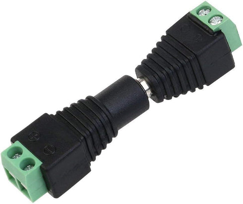 5.5mm x 2.1mm DC Barrel Jack Connector, DC 12V Adapter, Male Plug & Female Socket for CCTV, LED Strip, 5 Female + 5 Male